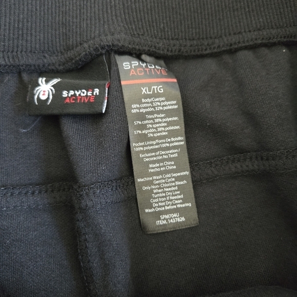 Spyder Active Pro Jogger ProW=B Tapper Leg Black Sweatpants Size XL NWT - Picture 13 of 16